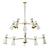 Brass Pendant Light with 10 Shades 3D model small image 1