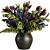 Festive Bouquet Set with Vase 3D model small image 1
