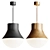 White Glass Large Pendant 3D model small image 1