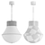 White Glass Large Pendant 3D model small image 3