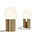 Brushed Brass Socket Occasional Lamp 3D model small image 2