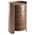 Walnut Wood and Leather Dresser, Firmo 3D model small image 1