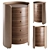 Walnut Wood and Leather Dresser, Firmo 3D model small image 3