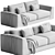 Modular Sofa Celine by Alberta Salotti 3D model small image 3