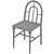 Chic Fern Dining Chair by Anthropologie 3D model small image 5