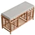 Storage Bench with Cushioned Seat 3D model small image 4
