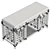 Storage Bench with Cushioned Seat 3D model small image 5