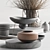 Elegant Home Decor Set 3D model small image 3
