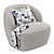 Sleek and Stylish Armchair 3D model small image 1