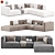 Luxury Shangai Sofa by Poliform 3D model small image 1