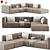 Luxury Shangai Sofa by Poliform 3D model small image 4