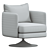 Sleek Auburn Swivel Chair 3D model small image 3