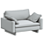 Cozy Harmony Chair West Elm 3D model small image 3