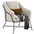 Stylish Brida Armchair, Versatile Colors 3D model small image 1
