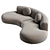 Modern Tokio Curved Sofa (Russian translation: Современный Диван Tokio с Изогнутым Д 3D model small image 3