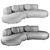 Modern Tokio Curved Sofa (Russian translation: Современный Диван Tokio с Изогнутым Д 3D model small image 8