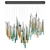 Wave Textured Glass Pendant Light 3D model small image 1