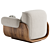 Modern Cannoli Armchair Studio Rendering 3D model small image 4