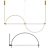 Sleek Arc Pendant Light 3D model small image 1