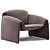 Sleek Contemporary Le Club Armchair 3D model small image 4