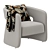 Elegant RH Gia Armchair 3D model small image 1