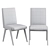 Elegant Navy Dining Chairs 3D model small image 2