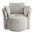 Swivel Chair Lulu L Black-White 3D model small image 3