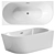 Sancos Veneto L R Standalone Acrylic Bathtub 3D model small image 2
