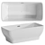 Neo Freestanding Acrylic Bathtub, White 3D model small image 1