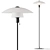 Modern Black Metal Floor Lamp 3D model small image 1