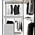 Modern Walk-in Wardrobe with Décor 3D model small image 4