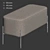 Velvet Upholstered Harper Bench 3D model small image 7