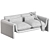 Ainsley Boucle U-Shape Luxury Sofa 3D model small image 6