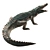 Bronze Crocodile Sculpture Figurine  3D model small image 1