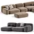 Modular Ribble 3 Sofa Divan 3D model small image 3