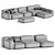 Modular Ribble 3 Sofa Divan 3D model small image 4