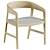 River Gray Chair: Oak & Fabric 3D model small image 3