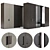 Modern Pivot Door Wardrobe System 3D model small image 1