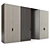 Modern Pivot Door Wardrobe System 3D model small image 2