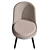 Modern Upholstered Rhys Side Chair 3D model small image 3