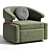 Modern Vienna Way Club Chair 3D model small image 3