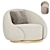 Sculptural Abbracci Armchair, Modern Design 3D model small image 1