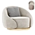 Sculptural Abbracci Armchair, Modern Design 3D model small image 2