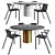 Modern Dining Set with Chair 3D model small image 1