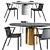Modern Dining Set with Chair 3D model small image 2