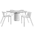 Modern Dining Set with Chair 3D model small image 3