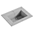 Glossy White BOCCHI Milano Sink 3D model small image 4