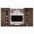 Gold Deco TV Wall Shelf 3D model small image 1