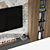 Gold Deco TV Wall Shelf 3D model small image 5