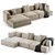 De Padova Alberese Chaise Sofa 3D model small image 1